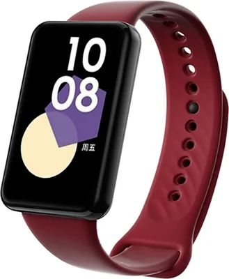 Produktbild von Für Honor Band 9 hochwertiges TPU mit schwarzer Schnalle Watch Ersatz Arm Band Weinrot