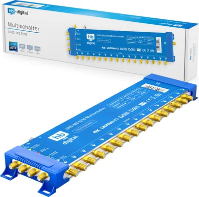 Produktbild von hb-digital Multischalter SAT UHD-MS 5/16 bis zu 16 Teilnehmer