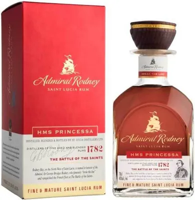 Produktbild von Admiral Rodney Rum St. Lucia HMS Princessa + Box 700ml 40% Vol.