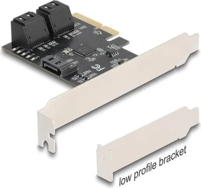Produktbild von Delock PCI Express x4 Karte zu 5 Port SATA Kontroller - Low Profile Formfaktor