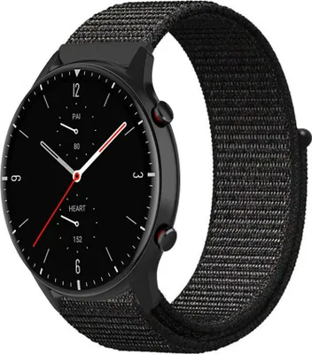 Produktbild von Strap-it Amazfit GTR 2 Nylonarmband (Schwarz)