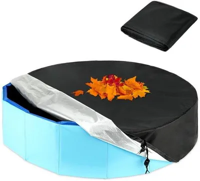 Produktbild von Winterzwembadabdeckung - Met trekkoord - Diameter 210 cm - Hohe 90 cm - Befestigung für Innen- und Außenbereich - Schwarz