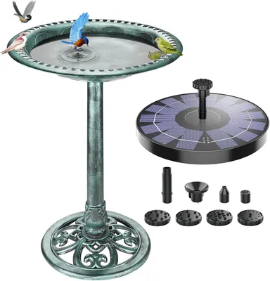 Produktbild von Vogelbad vorstbeständig, 2,5 W Solar-Fontäne, stehend, für wilde Vögel
