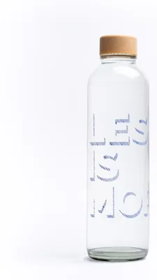 Produktbild von yogabox Glastrinkflasche CARRY - durchsichtig 0,7 L Less Is More