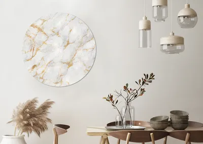 Produktbild von MuchoWow® - Mauerkreis - Wandbilder - Runde Bild - Bild aus Aluminium - Schlafzimmer - Wohnzimmerdekoration - Wand Dekoration