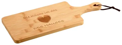 Immagine prodotto di Tagliere KESPER con scritta: la cucina è il cuore della casa Bambù42x17x1,5 cm