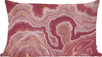Produktbild von MuchoWow® Zierkissen Sofakissen Wohnzimmer Dekokissen 60x40 cm Achat - Abstrakt - Steine - Rosa - Kopfkissen - Polster mit Foto
