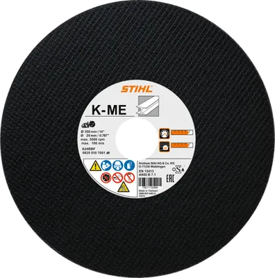 Produktbild von Stihl K-ME, Schneidedisk, Flache Mitte, Stahl, Jede Marke, 30 cm, Schwarz