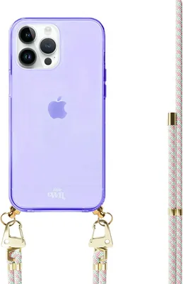 Produktbild von Aqua Pink Cord Hülle Purple  - Kompatibel mit iPhone 15 Pro