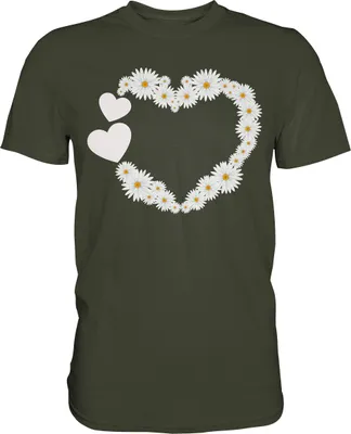 Produktbild von Gärtner Gänseblümchen Herz Shirt Garten Motiv – Urban Khaki / XXL