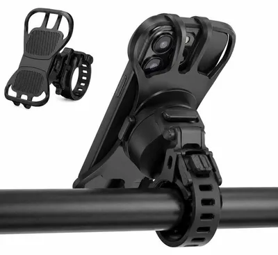 Produktbild von Handyhalterung Fahrrad,Abnehmbar & Silicone Stoßdämpfung,Handyhalter Motorrad 360° Drehbare Lenker Halter für Rennrad, MTB, 15 Smartphone 4,7-7,0 Zoll