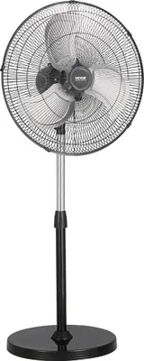 Image de Ventilateur sur pied industriel 20 pouces à 3 vitesses, oscillant et réglable en hauteur