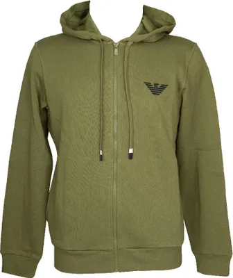 Immagine prodotto di Felpa uomo EMPORIO ARMANI maglia giacca aperta con cappuccio tessuto felpato invernale e logo articolo 111784 4F571, EUR L - CN 175/96A - BR G - MX G, Cotone 60%,Poliestere 40%