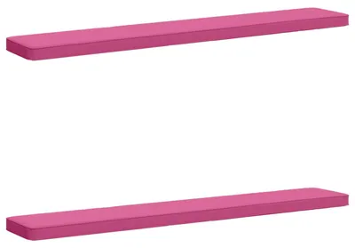 Image de vidaXL : Lot de 2 coussins de banc VUGHT, 100 % polyester, rose