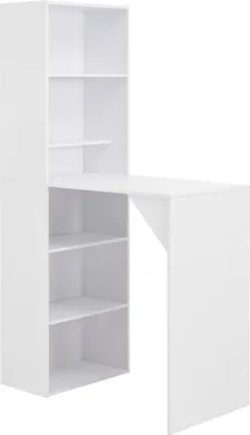 Image de Table de bar avec armoire Blanc 115x59x200 cm