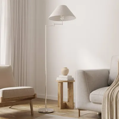 Produktbild von LUMIÈRE Design Stehlampe 'Melo' höhenverstellbar 150-170cm Chrom Leselampe