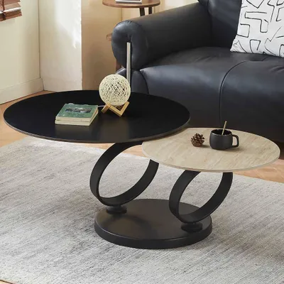 Produktbild von Milton & Oldbrook Couchtisch Drehbar Liverno Travertinoptik