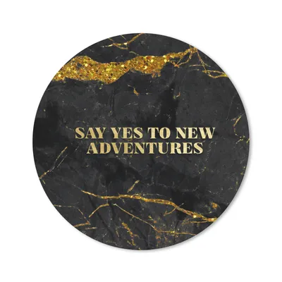 Produktbild von MuchoWow® Mauspad Mousepad Abenteuer - Gold - Glitzer - Marmor 20x20 cm - Mousepads - Maus Mat - Pad - Mausunterlage - Schreibtischmatte