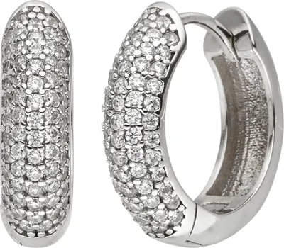 Produktbild von JOBO Creolen 925 Sterling Silber 130 Zirkonia Ohrringe Silbercreolen Silberohrringe