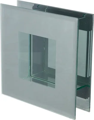 Zdjęcie produktu dla Gilde Vase, quadratisch, Glas, Spiegelglas, klar, silberfarben, VE 3, L. 4.2 cm, B. 16 cm, H. 16 cm 45627 4063387456279