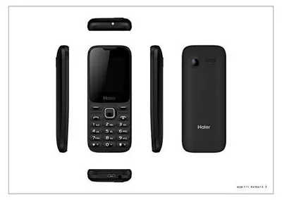 Produktbild von Haier M220 Dual-SIM-Handy mit 1,77"-Display, 1-MP-Kamera, Bluetooth, MicroSD-Slot, Schwarz
