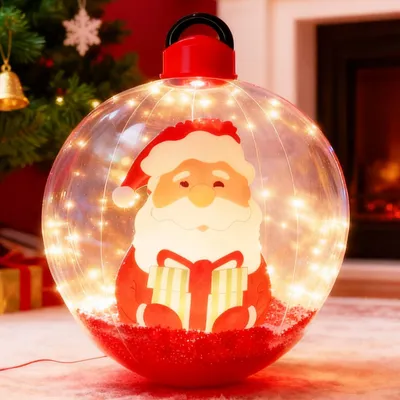Aufblasbare Weihnachtskugel 60 cm LED mit Fernbedienung