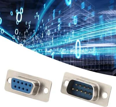 Imagen del producto de 40 conectores RS232 DB9 hembra, núcleo azul, para monitor, conector enchufe, accesorio industrial