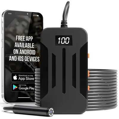 Image de Strex Caméra d'inspection 10M - Android/IOS - Étanche IP68 - 1080P HD - Éclairage LED - Endoscope - Caméra d'inspection - Inspection avec téléphone
