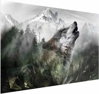 Produktbild von Posterpapier Poster - Howling Wolf 30x21 cm Tiere g-C-0231-ao-a