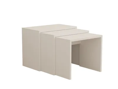 Immagine prodotto di Skye Decor, Grops, tavolini, set di tavolini (3 pezzi), bianco, 50 x 40 x 29,6 cm