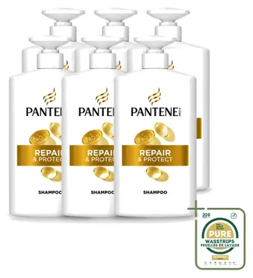 Zdjęcie produktu dla 6 x Szampon Pantene Pro-V Repair & Protect - 1000 ml - Zestaw ekonomiczny - 6 sztuk
