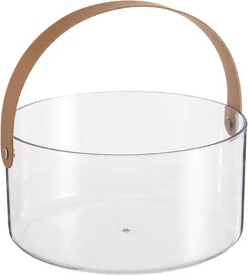 Produktbild von Kleiner, transparenter Eisbehälter für den Haushalt, ideal für Wein, Picknicks, Bier und andere Getränke, mit Griffen