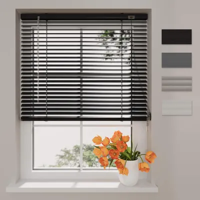 Produktbild von DTCH® – Easy – Aluminium Jalousie – 25mm Lamellen – Schwarz – 120x175cm