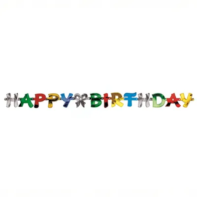 Produktbild von PAPSTAR Girlanden Kette "Happy Birthday" Länge: 1,4 m