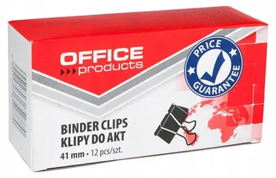 Produktbild von Kancelářský Klip, 41 Mm, Kovový, Černý - 12 Ks