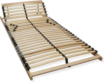 Produktbild von Premium Lattenrost 90x200, Punktelastischer 7 Zonen Lattenrahmen Buche, 28 Latten, Federholzrahmen  GERMANY, Lattenrost Kopfteil verstellbar, bis 150Kg
