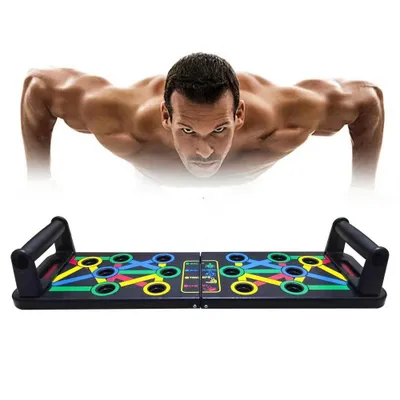 Produktbild von 14 in 1 faltbare Push-up Rack Platte mit Griff für Muskeltraining, effektives Shaping, Home Push-up Fitness Equipment