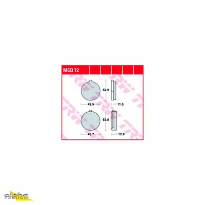 Produktbild von TRW LUCAS Bremsbelagsatz MCB072 GS550 GS550