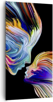 Produktbild von Bild auf Leinwand - Leinwandbild - Abstraktion modern - 65x120cm - Wand Bild - Wanddeko - Leinwanddruck - Bilder - Kunstdruck - Wanddekoration - Leinwand bilder - Wandkunst - PA65x120-3709