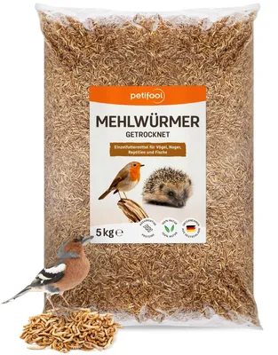 Getrocknete Mehlwürmer 5 kg – natürliches Futter für Vögel & Reptilien
