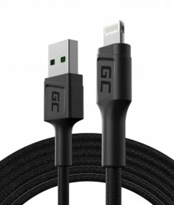 Obrázok produktu pre Green Cell KABGC18, 2 m, Lightning, USB A, Samec, Samec, Čierna