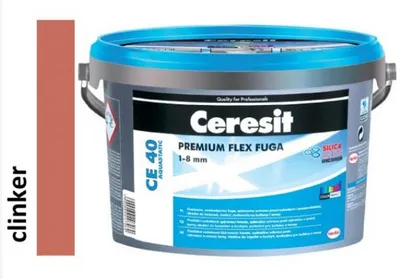 Obrázek produktu pro CERESIT CE 40 Aquastatic spárovací hmota 1–8 mm pro vnitřní i venkovní použití CLINKIER 49 2 kg