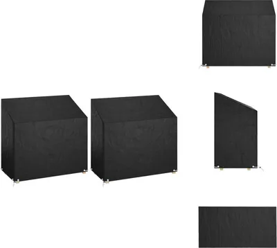Imagen del producto de vidaXL Fundas para banco de jardín, 2 unidades, 8 ojales, 130x70x70/88 cm - Fundas protectoras para muebles de jardín