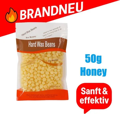 Produktbild von Hard Wax Beans Honey Hart Wachs Bohnen Heißwachs Hartwachsperlen Haarentfernung 50g