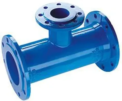 Produktbild von Tiroler Rohre TRM-T-Stück, DN 150 x 80, Fl. gebohrt, PN 10/16, 1 Stk.