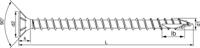 Produktbild von Speed Vollgewinde Holzbauschraube Senkkopf 10.0x550 Torx 50 EFP-beschichtet