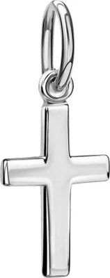 Produktbild von Kleines Weißgold Kreuz 585 Gold 14K Anhänger für Damen, Kinder
