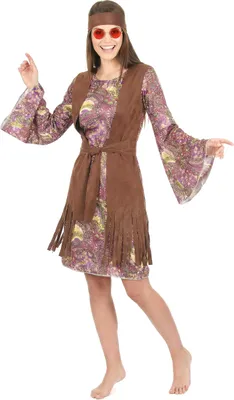 Produktbild von Hippiekostüm für Frauen mit Paisleymuster bunt M / L