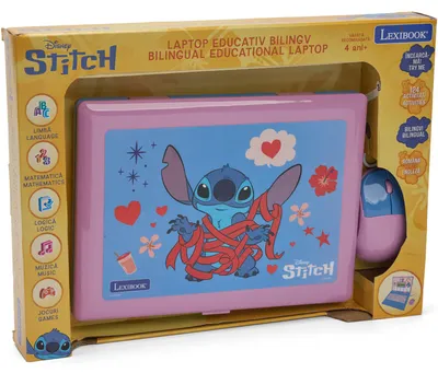 Obrázek produktu pro Vzdělávací laptop Lexibook - Disney Stitch, dvojjazyčný EN/CZ, 124 aktivit