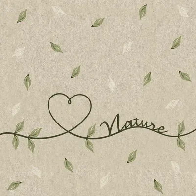 Produktbild von 300 Duni Recycling-Tissue Servietten 33 x 33 cm Love of Nature 2-lagig